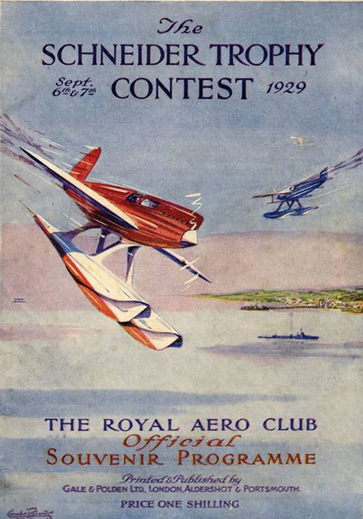 Cover of the 1929 Schneider Trophy Contest souvenir programme from the Royal Aero Club.